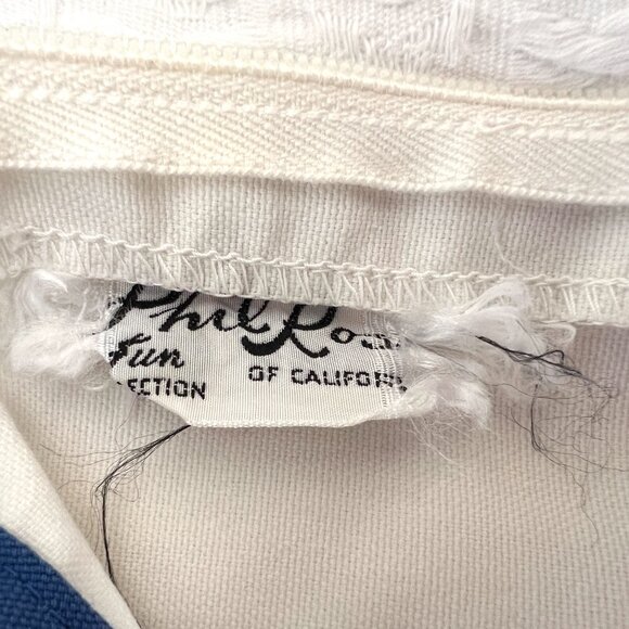 60's Tank Top - Phil Rose of California - White & Blue - Fun Collection - Size M - Picture 9 of 9